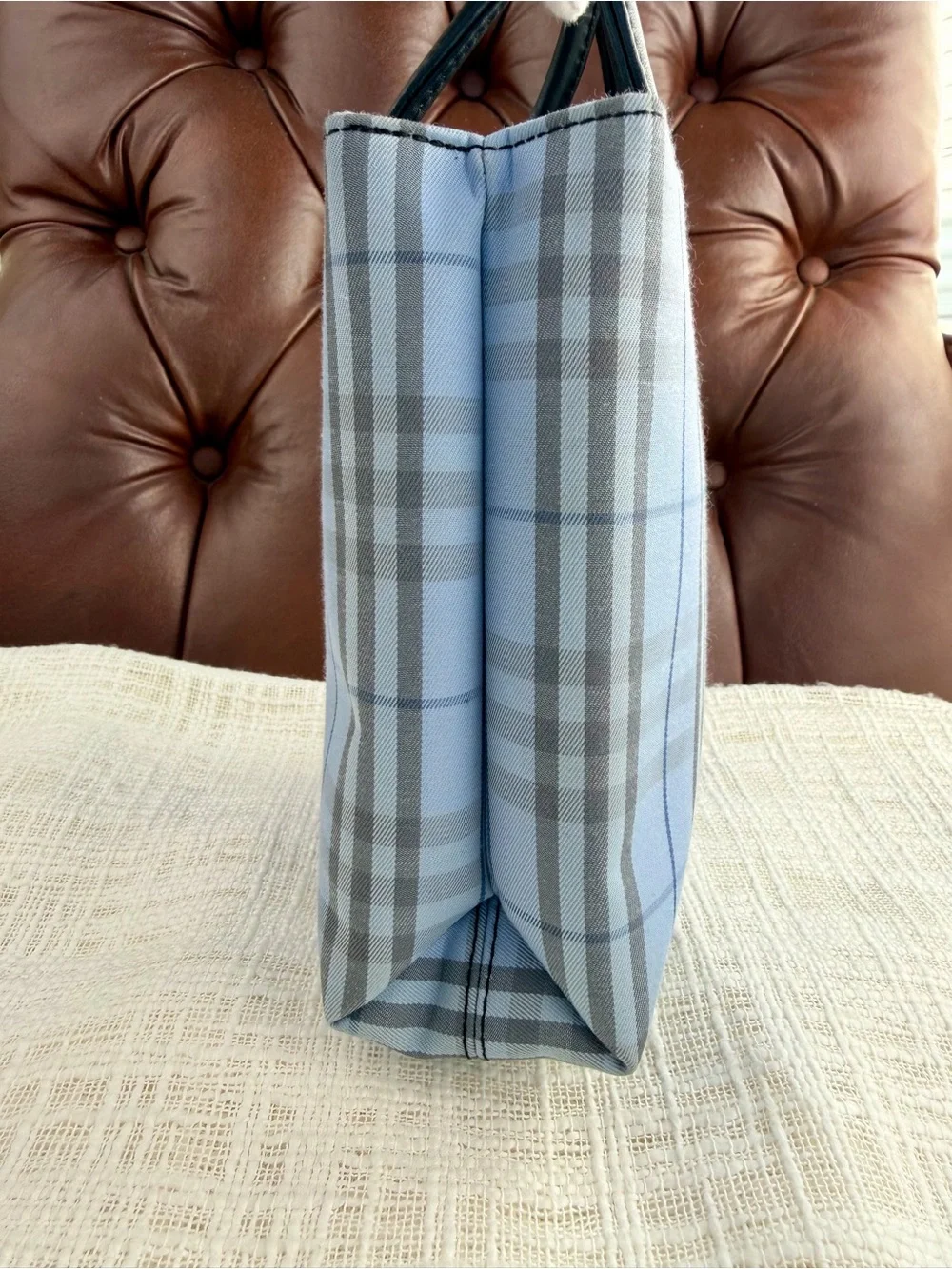 Burberry light blue Nova Check Mini Tote - Picture 12 of 14